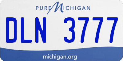 MI license plate DLN3777