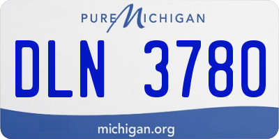 MI license plate DLN3780