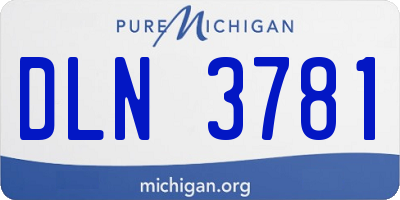 MI license plate DLN3781