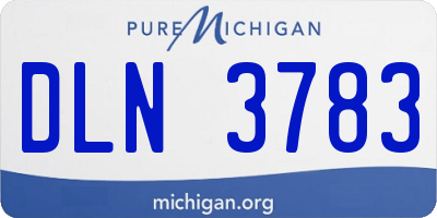 MI license plate DLN3783