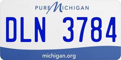 MI license plate DLN3784