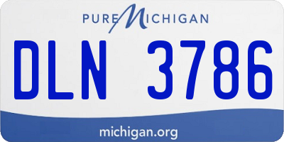 MI license plate DLN3786