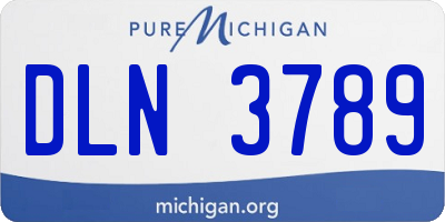 MI license plate DLN3789