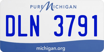 MI license plate DLN3791