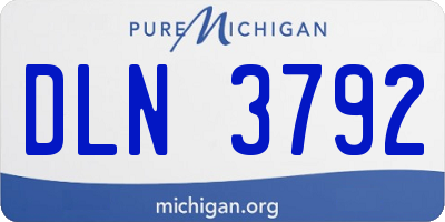 MI license plate DLN3792