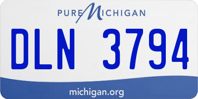 MI license plate DLN3794