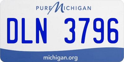 MI license plate DLN3796