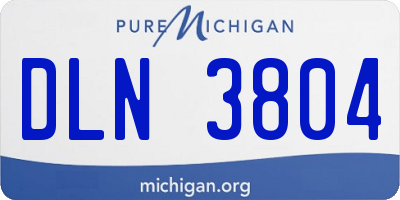 MI license plate DLN3804