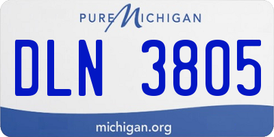MI license plate DLN3805