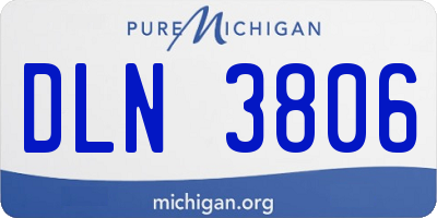 MI license plate DLN3806