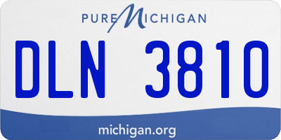 MI license plate DLN3810