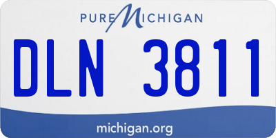 MI license plate DLN3811