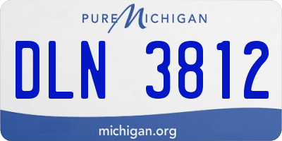 MI license plate DLN3812