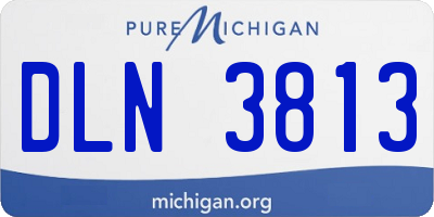 MI license plate DLN3813