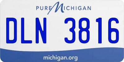MI license plate DLN3816