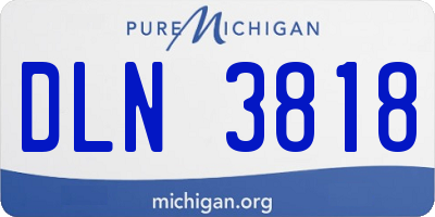 MI license plate DLN3818