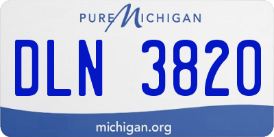 MI license plate DLN3820