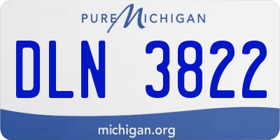 MI license plate DLN3822