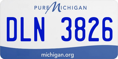 MI license plate DLN3826