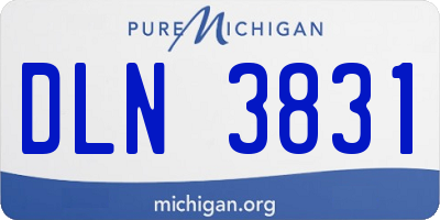 MI license plate DLN3831