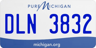 MI license plate DLN3832