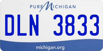MI license plate DLN3833
