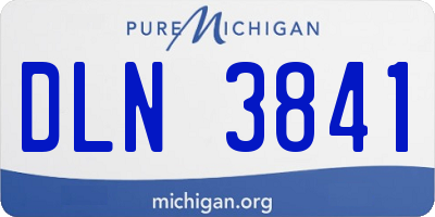 MI license plate DLN3841