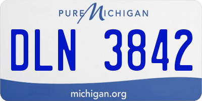 MI license plate DLN3842