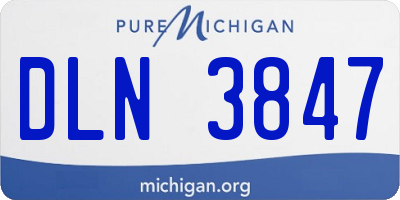 MI license plate DLN3847