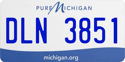 MI license plate DLN3851