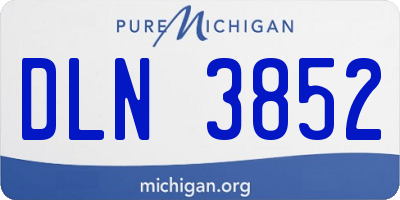 MI license plate DLN3852
