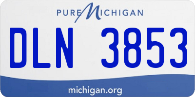 MI license plate DLN3853
