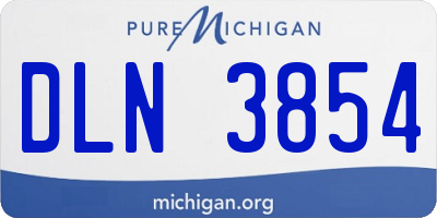 MI license plate DLN3854