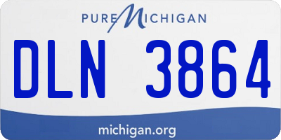 MI license plate DLN3864