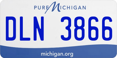 MI license plate DLN3866