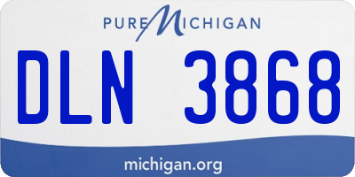MI license plate DLN3868