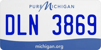 MI license plate DLN3869