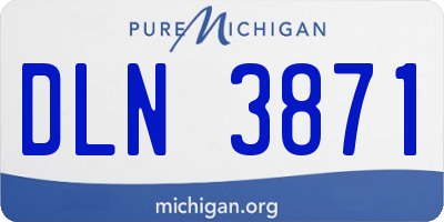 MI license plate DLN3871