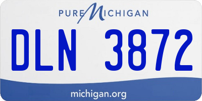 MI license plate DLN3872