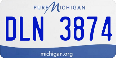 MI license plate DLN3874