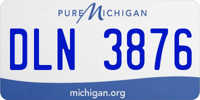 MI license plate DLN3876