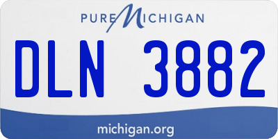 MI license plate DLN3882