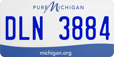 MI license plate DLN3884