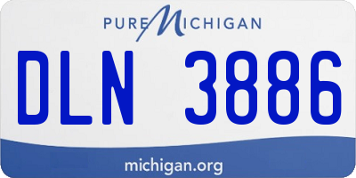 MI license plate DLN3886