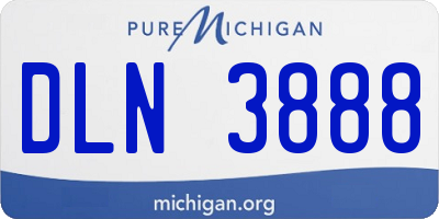 MI license plate DLN3888