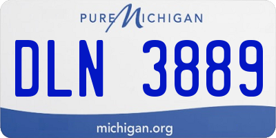 MI license plate DLN3889