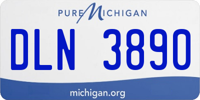 MI license plate DLN3890