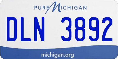 MI license plate DLN3892