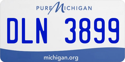 MI license plate DLN3899