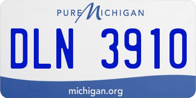 MI license plate DLN3910